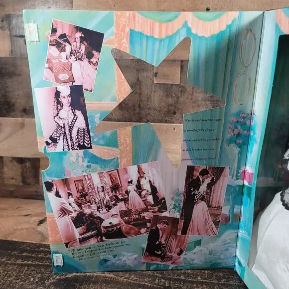 Barbie as Scarlett O’Hara 1994 Hollywood Legends Black N White Dress - Picture 6 of 8